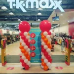 TK Maxx promotional balloon columns