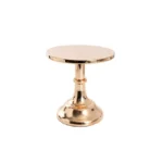 Compact gold display pedestal table
