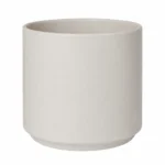 White cylindrical display Pot