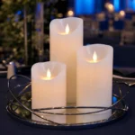 Elegant LED Candle Arrangement for Wedding Reception Styling