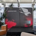 Branded CrowdStrike Event Frame with Red and Black Design