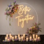 Better Together neon sign backdrop