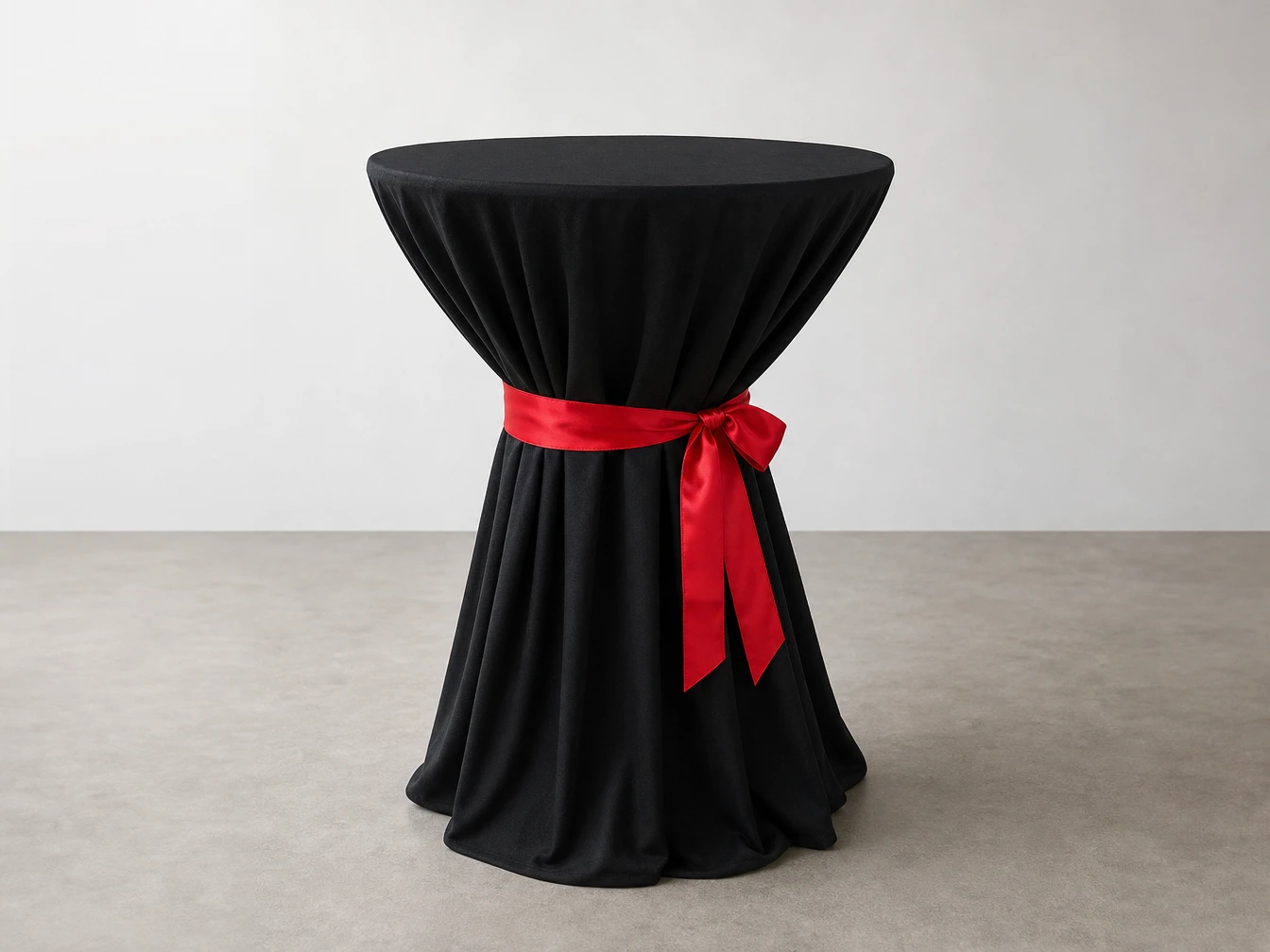 Closeup Look of Red Satin Sash