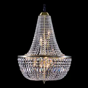 Vintage basket crystal chandelier
