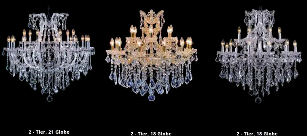 Ornate crystal chandelier fixture
