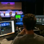 Live streaming event production setup and stage.