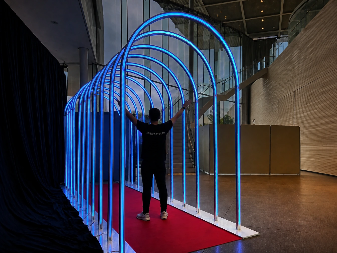 Interactive LED arch tunnel experience
