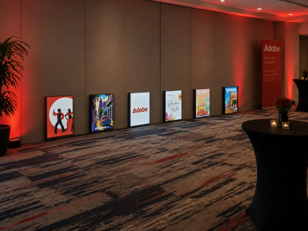 Gallery-style exhibition wall installation