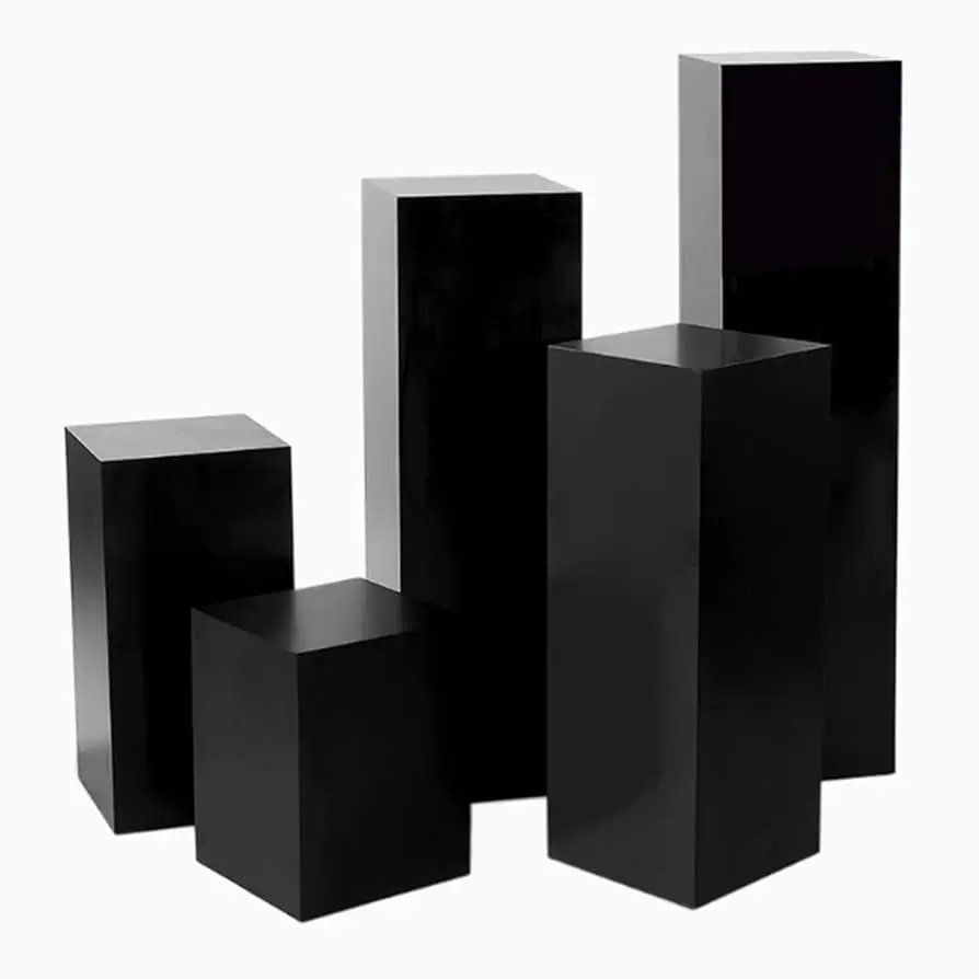 Black display pedestal set