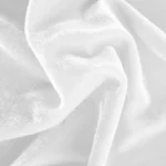 Close-up texture view of soft white silk fabric folds