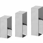Elegant Silver Mirror Plinth Set for Wedding Decor