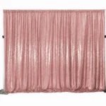 Rose Gold Sequin Drape Backdrop