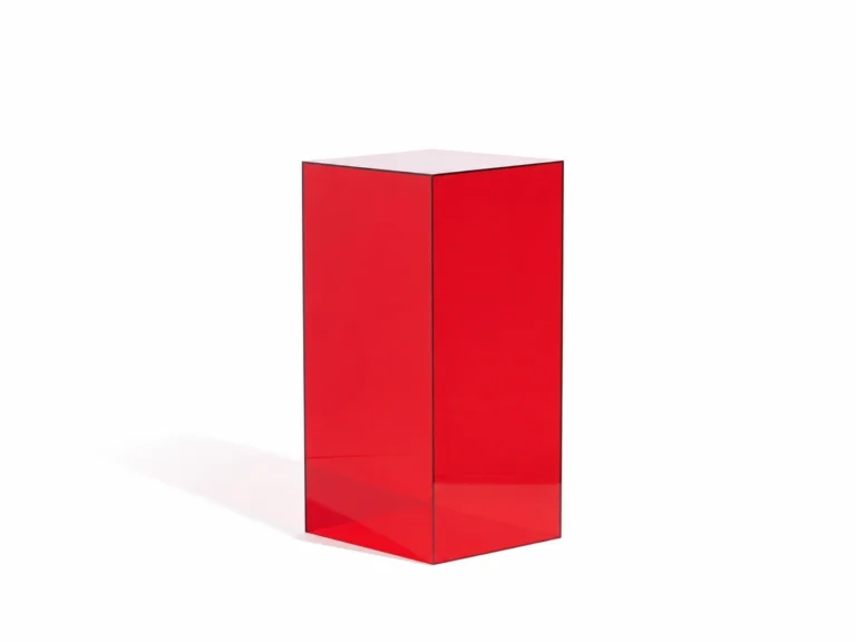 Red Transparent Square Plinths