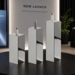 Modern Silver Mirror Square Pedestals for Venue Decor